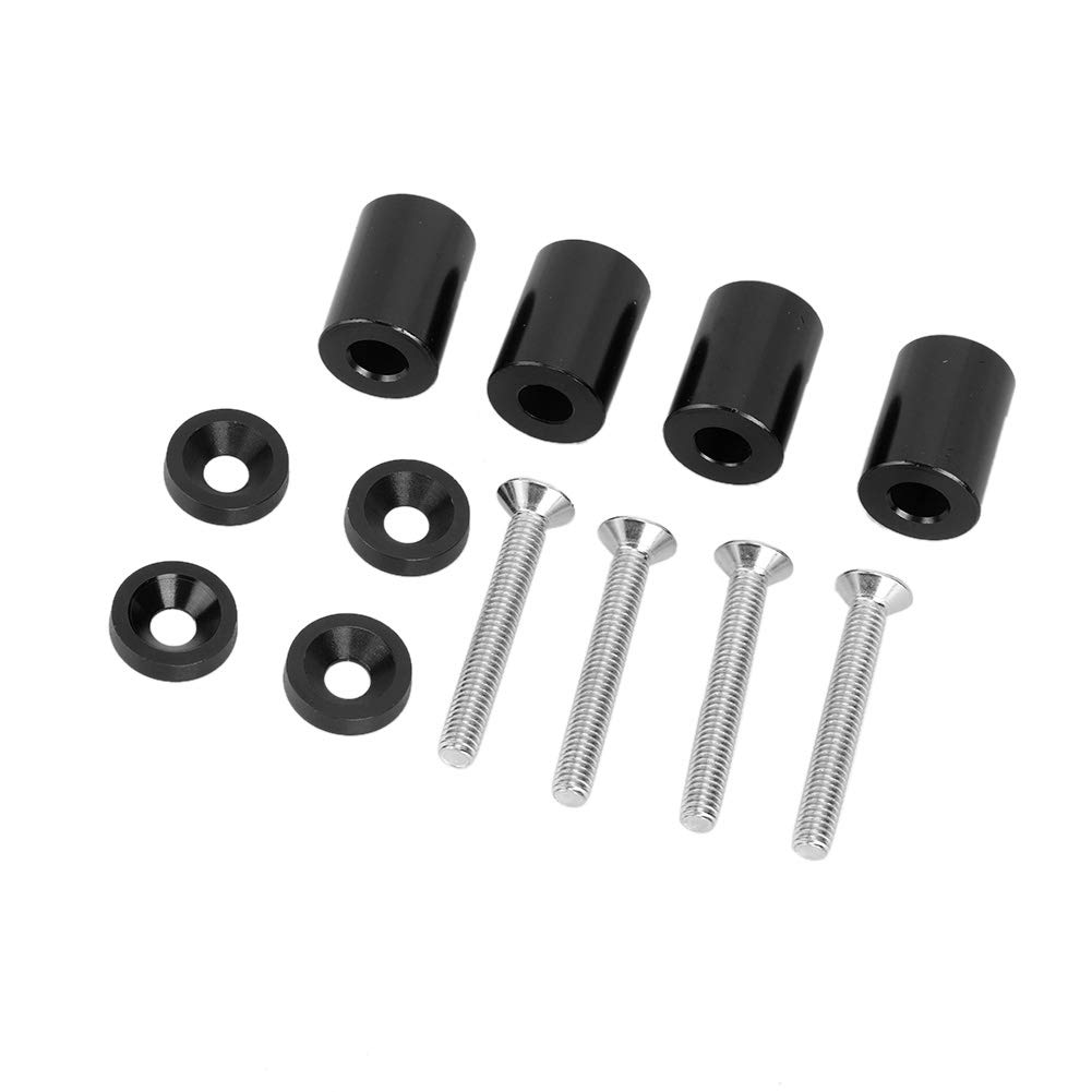 Podstawka Dystansowa Maski, Podpórka Wentylacyjna Maski Silnika Samochodu ze Stopu Aluminium, Pasująca do Silnika 6mm (BLACK)