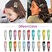 100pcs Solid color 5cm Metal Hairgrip Girls Snap Hair Clips for Children Baby Hair Accessories Women Barrettes Clip Pins (rose)