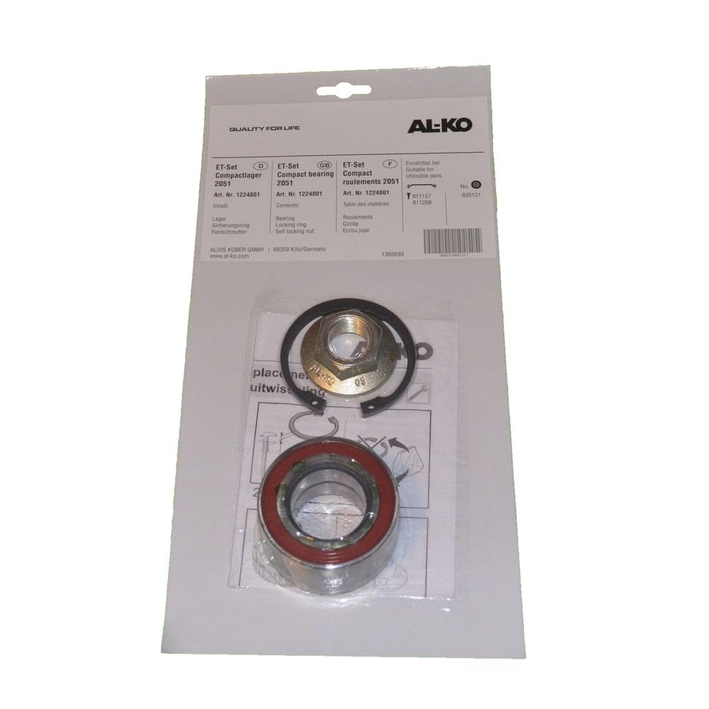 1 x ALKO Radlager 1224801 Lager 64/34x37 mm + Zubehör - Kompaktlager Ecolager