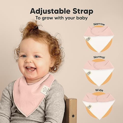 Image of KeaBabies 8pk Organic Baby Bandana Bibs for Drooling and Teething (Dawn)