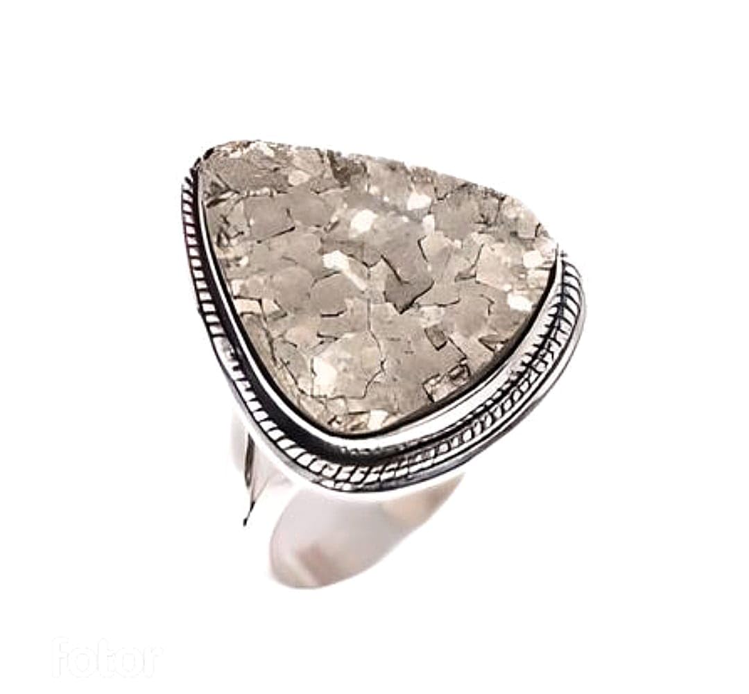 SAINTIMO Natural, Pyrite Rough Ring, Pyrite Gemstone Ring, Pyrite Adjustable Ring, Pyrite Stone Ring, Pyrite Crystal Ring In Crystal Shape For Unisex Adult (B0CDYLJ7MQ) Amazon Price History, Amazon Price Tracker