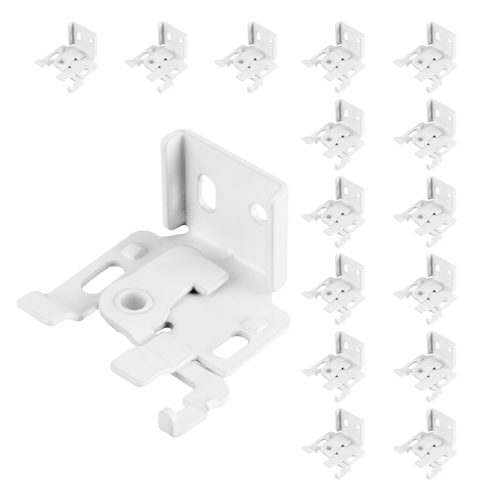 16 PCS Roman Blind Brackets, White Roman Blinds Fixing Brackets Shades Fastener with Swivel Design Blind Accessories Blinds Spider Mounting for 23-25mm Top Rail Face Fixing