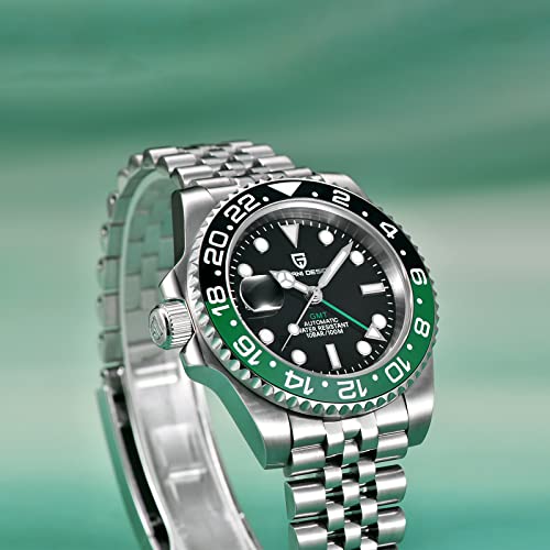 Image of Men Watch Pagani Design GMT Watches for Men Automatic 40MM Date 100M Waterproof Stainless Steel Sapphire Glass Mechanical Wristwatches PD-1662