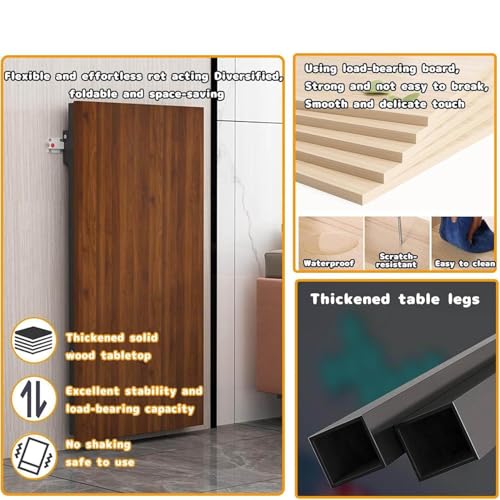 Mesa de cocina plegable – Mesa de comedor y corte montada en la pared que ahorra espacio para pequeños diseño moderno, fácil de instalar y multifuncional para el hogar