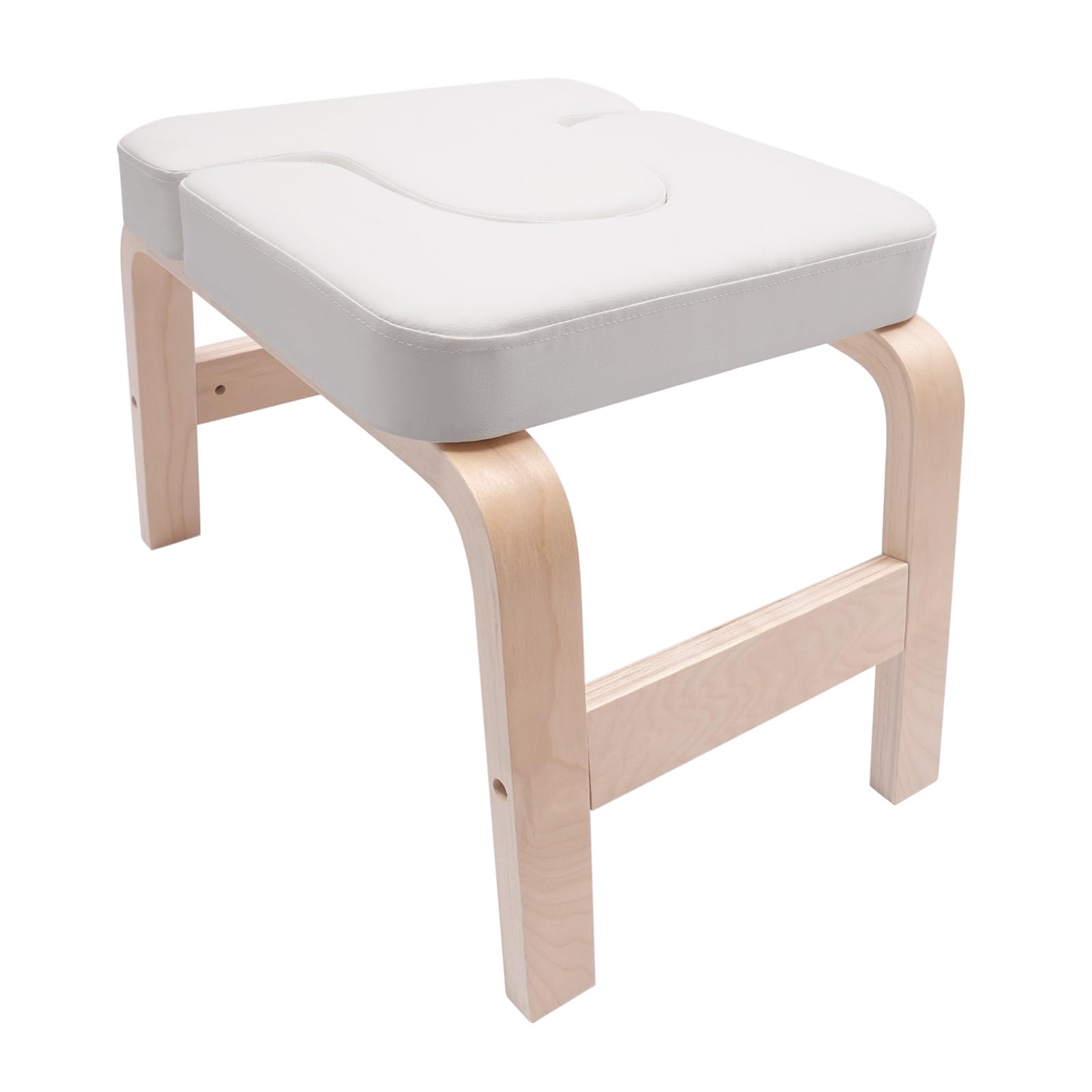 GDSKR Yoga Headstand Bench, Yoga Headstand Chair, Wood and PU Pads, Down Chair, Family Gym, Multi Functional Stool, 200kg Load, for Yoga & Fitness, Waist, Leg, Hip Exercises, Inversions