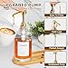 ALPIRIRAL Coffee Syrup Dispenser, Glass Syrup Pump Dispenser for Coffee Bar Accessories, Maple Syrup Bottles with Tray, 16.9 fl oz Simple Syrup Bottles with 1/4oz Large Capacity Gold Pump