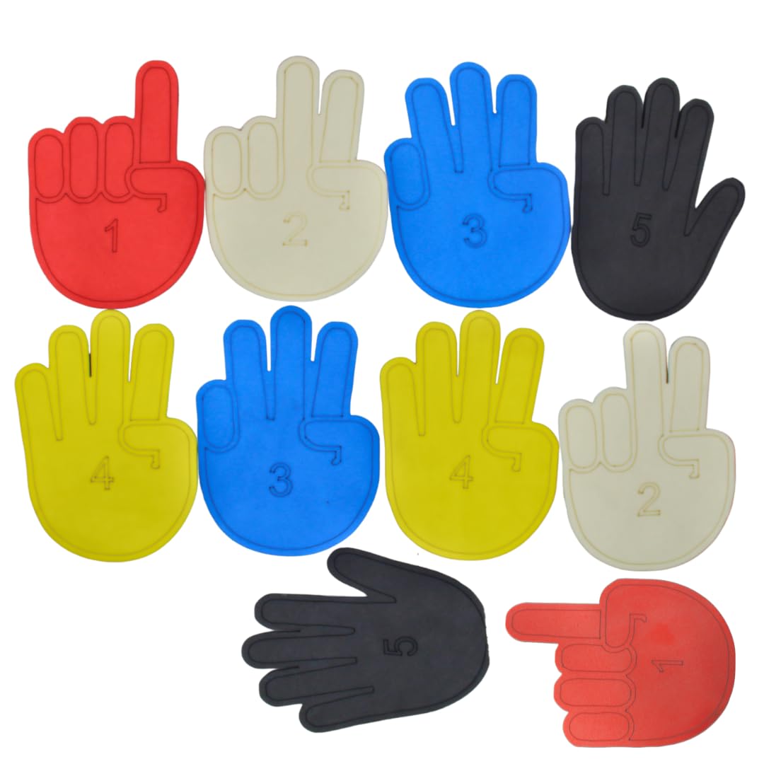 The Labworld Hand Counting Set (1-5), 10 Pieces, Soft Foam Counting Aids for Kids,Size 15 cm Playschool Classroom or Home