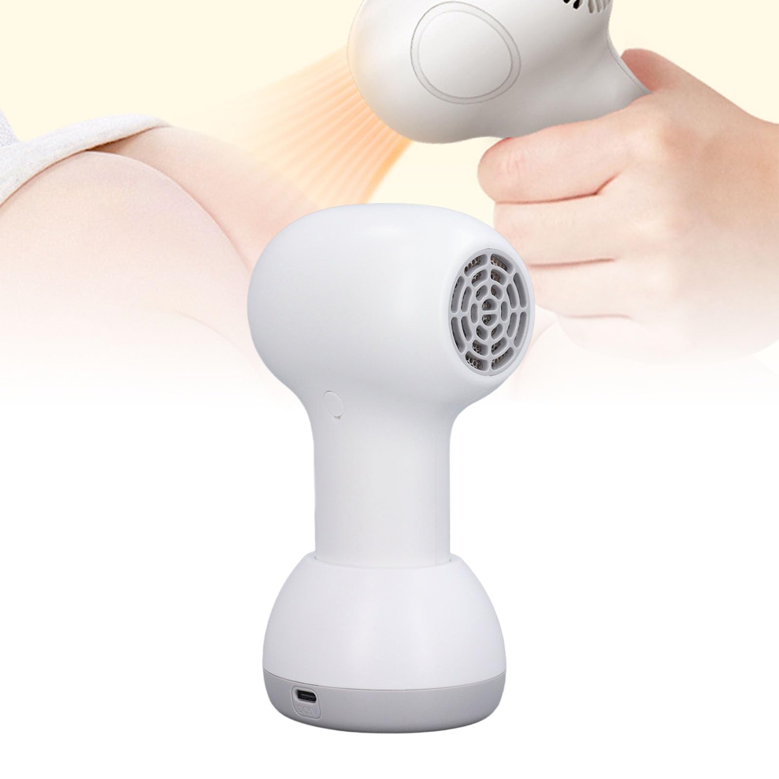 Secador de pelo inalámbrico para bebés, 2 velocidades, 7,4 V, temperatura constante, suave, silencioso, portátil, para bebés y niños pequeños.