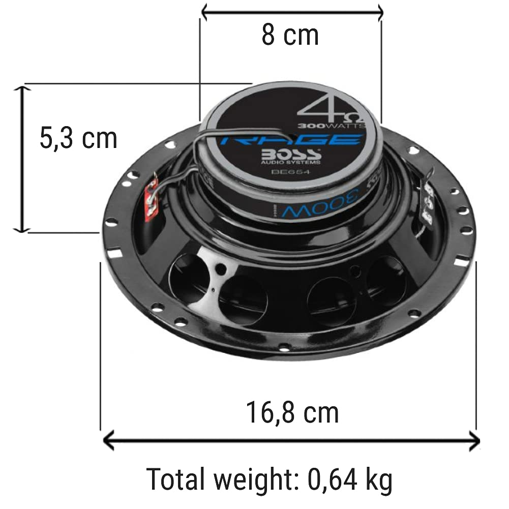 BOSS Audio Systems BE654 – Altavoces para automóvil de 65 pulgadas 300