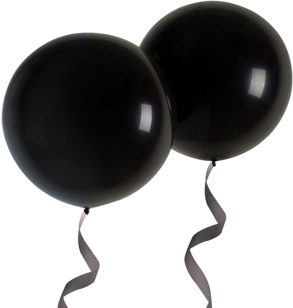 36 Inch Giant Round Balloons 6 Packs Black Latex Balloons for Photo Shoot Wedding Baby Shower Birthday Party Decorations