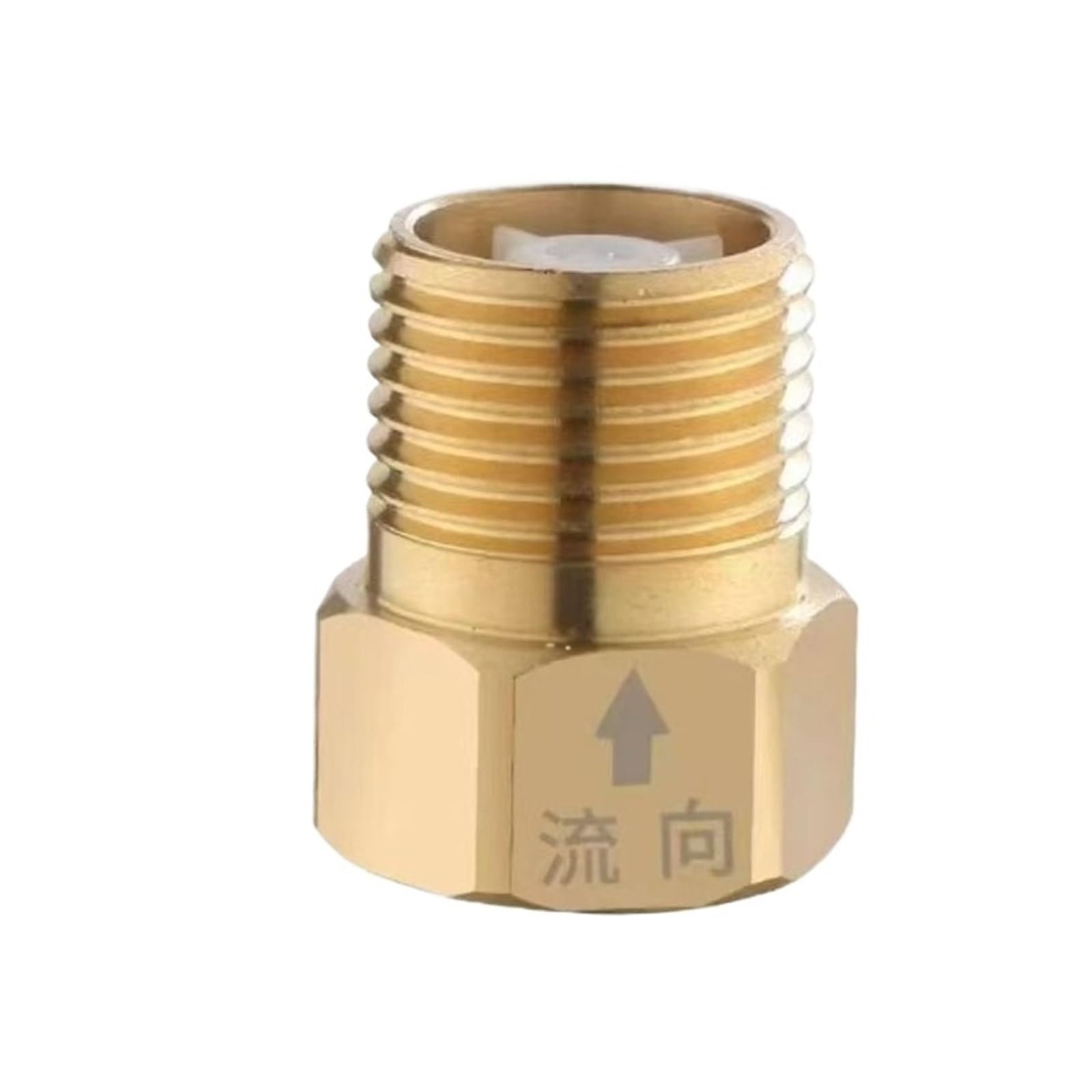 Uyzndkvsi Yellow-2Pc Brass Check Valve Gold 1-Way Valve Non Return Valve(Yellow-2Pc)