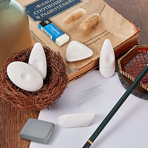 Outus Cube Erasers With Grip Different Shape Eraser Vinyl White Eraser For Art Drawing Writing Sketching (16) #TOP4