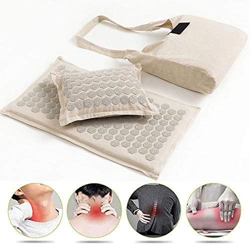 Preisvergleich Produktbild DNDN Fitness Akupressur-Set, Akupressur Und Massagematte, Wellness-Therapie Akupressurmatte Set, Akupunkt-Akupressur-Kissen Mit Reisetasche