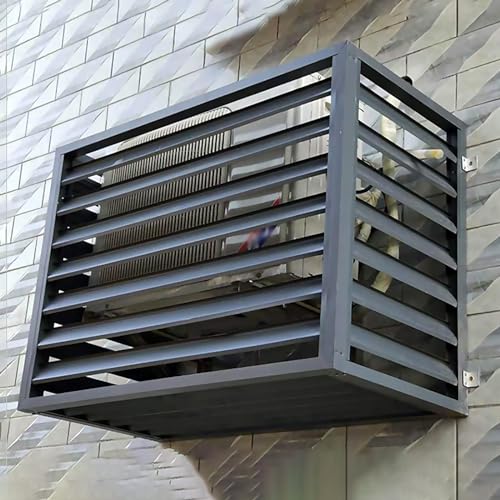 Aluminiowa osłona klimatyzatora na zewnątrz ochrona przed wzrokiem panele ogrodzeniowe stylowa ochrona jednostki klimatyzatora do jednostek zewnętrznych odporne na warunki atmosferyczne dekoracyjne