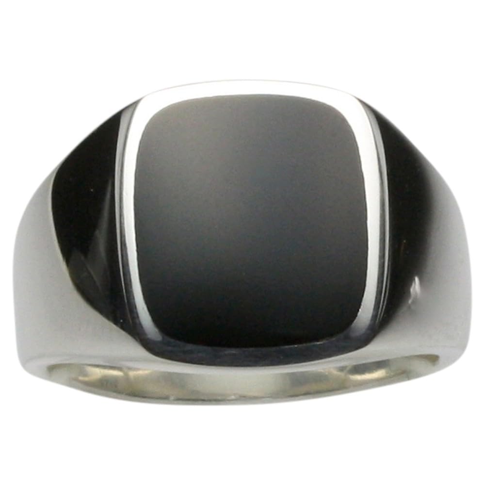 Feiner Siegelring mit Onyx aus massivem Silber 925