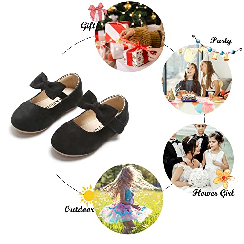 Image of Felix & Flora Toddler Flower Girl Dress Shoes - Girl Ballet Flats Party School Shoes Wedding