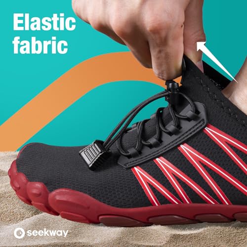 Image of SEEKWAY Mens Womens Water Shoes Quick-Dry Aqua Sock Barefoot Athletic Sports Shoes for Outdoor Beach Swim surf Walking Diving Boating Hiking Pool