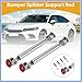 PARSLUCK 2pcs 7.5cm/2.95in Car Splitter Support Rods Adjustable Front Rear Bumper Lip Splitter Strut Support Bars Aluminum Alloy Silver Tone No Drilling Holes Stable