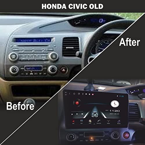 Image of 10 Inches Advanced Car Radio Receiver Android System for Honda Old Civic with 2GB /16GB RAM & ROM, Gorilla Glass /Full HD Display /WiFi /GPS /SWC and HD Parking Camera CP