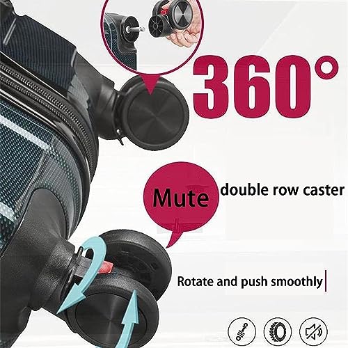 Carry-On 3-piece Luggage Sets Large Capacity Suitcases Carry On Luggage TSA Customs Suitcase Luggage Carry On (Color : Blue, Size : 20+24+28in)3