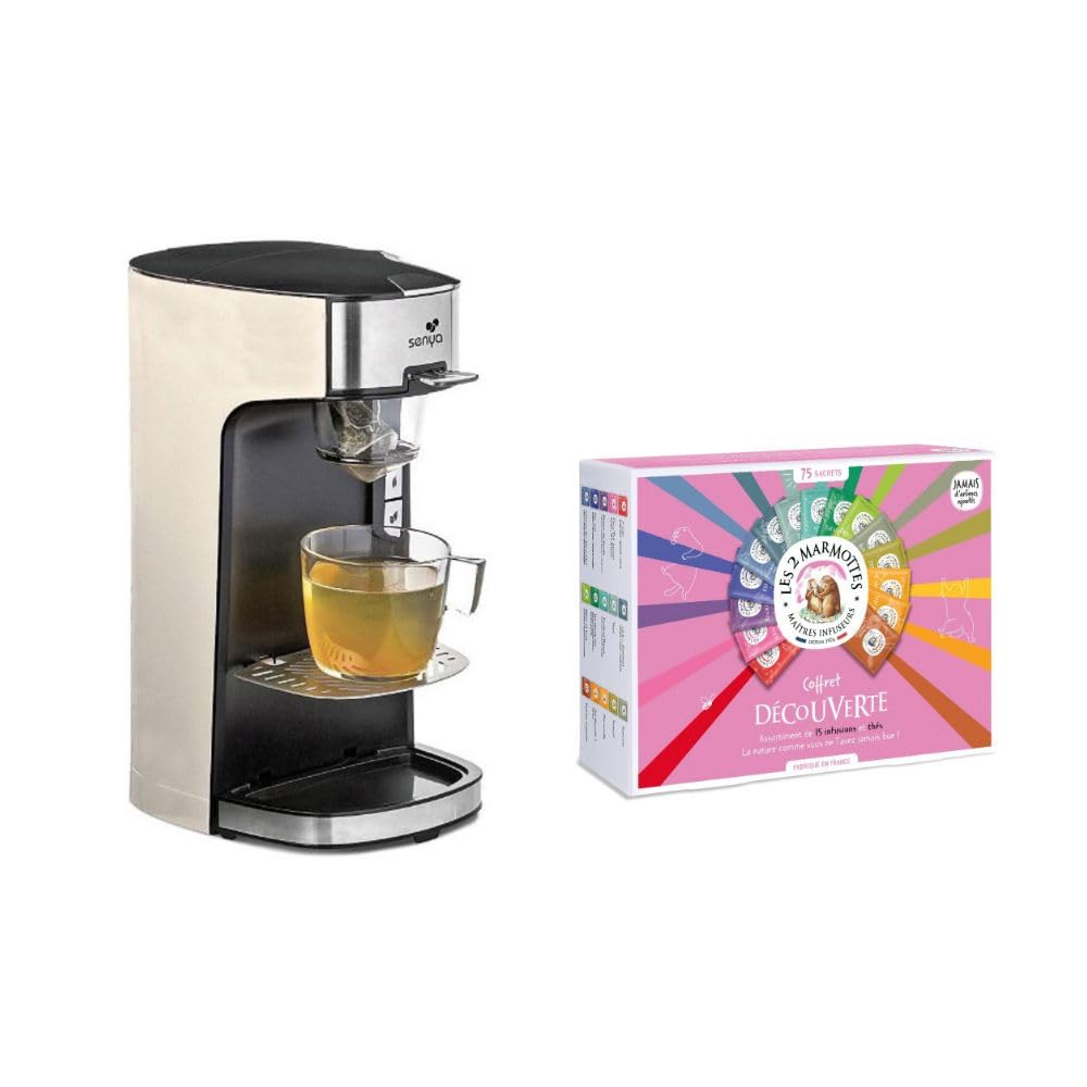 Senya - Teezeit-Teemaschine und Aufgusskasten Les 2 Marmottes, Cream