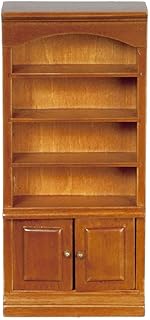 Dolls House Walnut Bathroom Cupboard Shelf Unit Bookcase 1:12 Scale Furniture