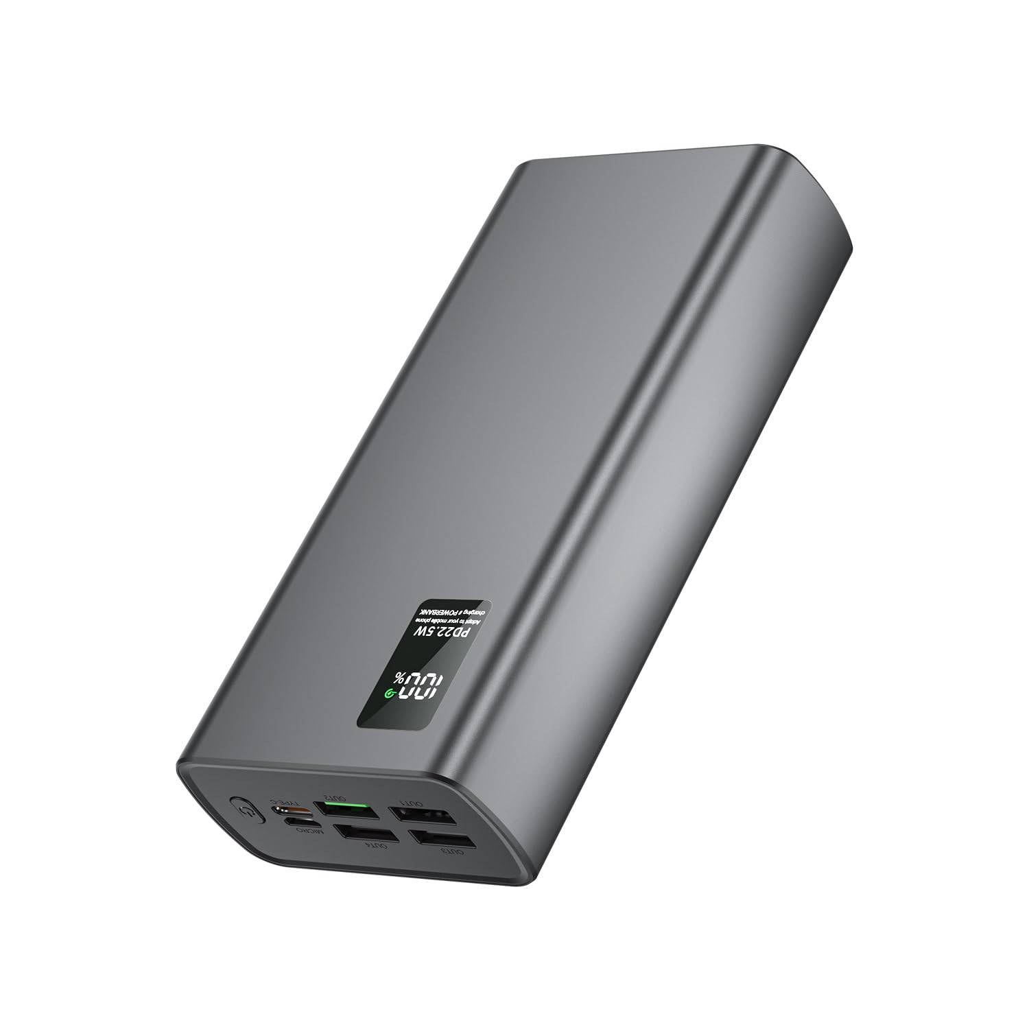Portable Charger Power Bank 60000mAh,QC3.0 22.5W & USB C PD20W Fast Charging, External Battery, 2 Input and 5 Output (QC & USB & Type C) for Mobile Phone, Camera, Pad, Headset etc