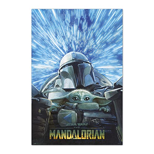 Grupo Erik Póster Star Wars The Mandalorian, Hyperspace - Lamina Decorativa - Decoración Habitación - Producto con Licencia Oficial