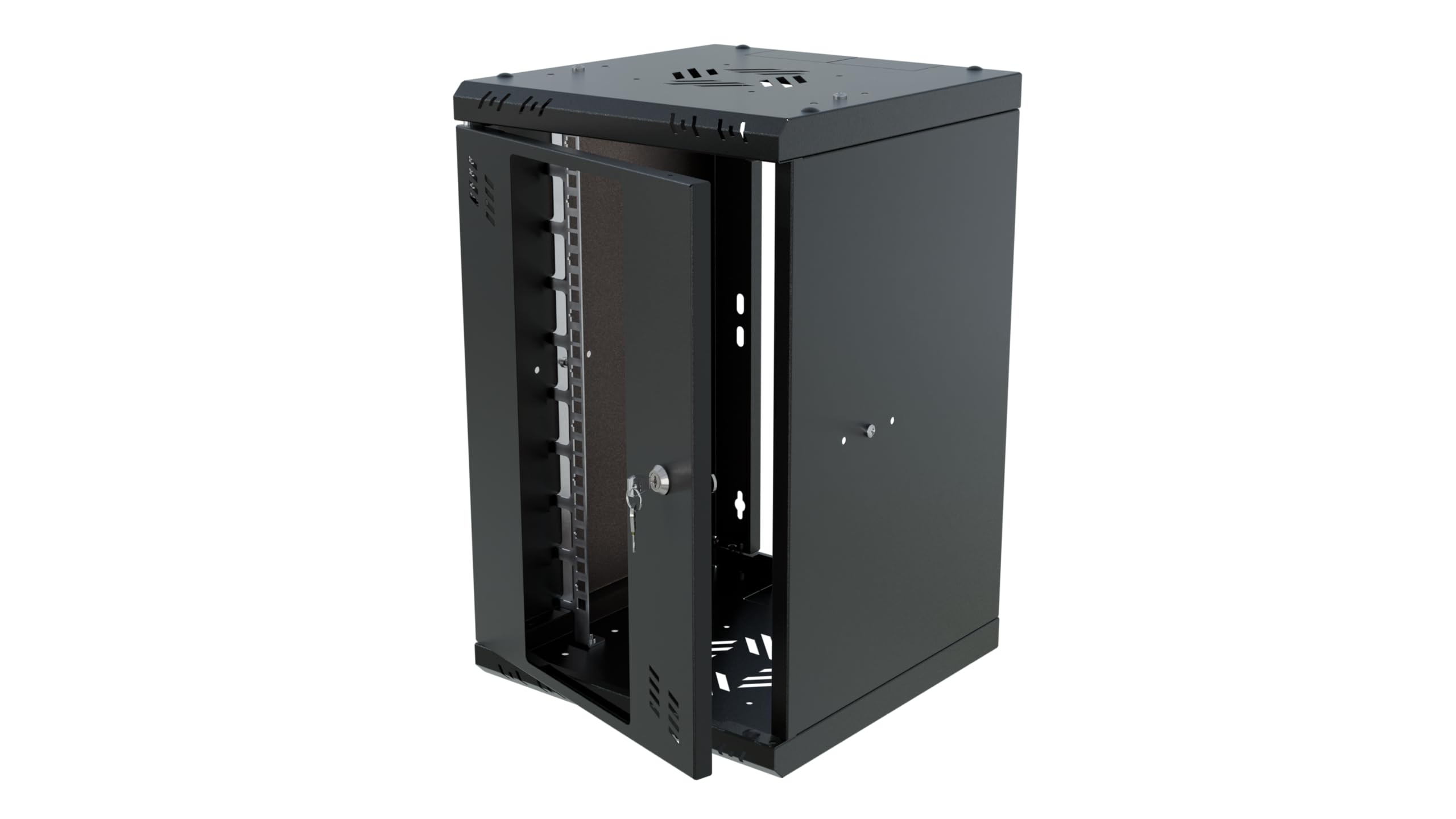 Armadio di Rete 10 Pollici - Armadio Rack 9U - Server Rack per Montaggio a Parete - Capacità di Carico 20 kg - Rack 10 Pollici Verso la sala Server, l'ufficio - Nero