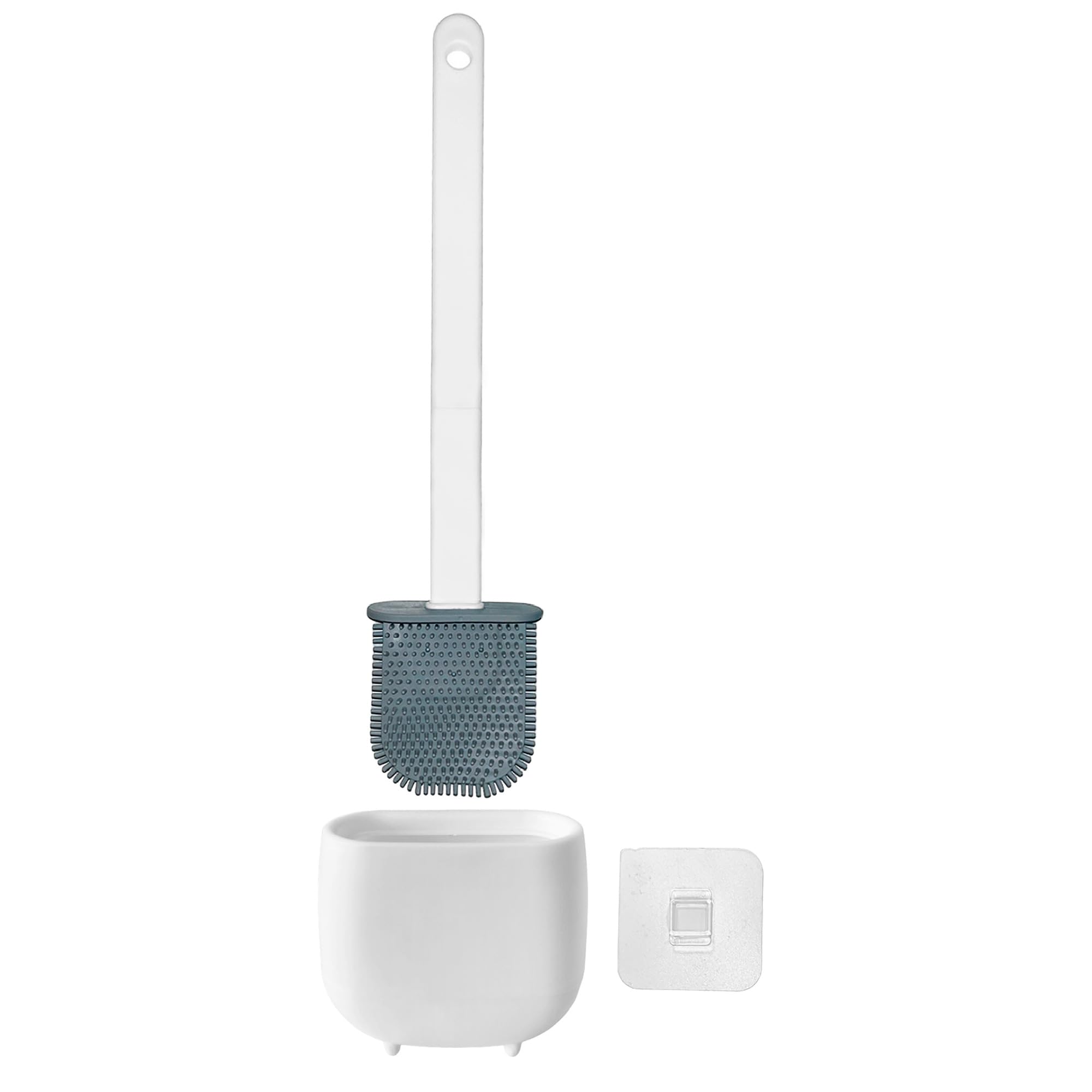 WE Toilet Brush in TPR and Thermoplastic Rubber, White, Silicone, 1 escobilla
