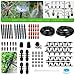 MIXC 226 FT Drip Irrigation System Kit, Automatic Watering System for Garden Greenhouse with 1/4" & 1/2" Tubing - Adjustable Nozzles & Sprinklers for Garden, Greenhouse, Lawn, Potted Plants