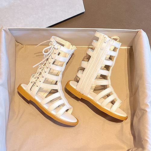 Toddler Little Girls Summer Zipper Open Toe Strappy Gladiator Sandals Fashion Outdoor Summer Boots Dress Flats2