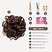 Akkay Messy Hair Bun Hair Scrunchie Extension Piece for Women Tousled Top Knot Instand Faux Rose Bun (Medium Auburn)