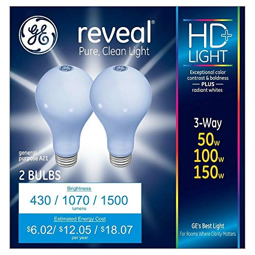 Ge 84272 Hd Reveal 3 Way Light Bulb 50/100/150 Watts 6 Pack #TOP20