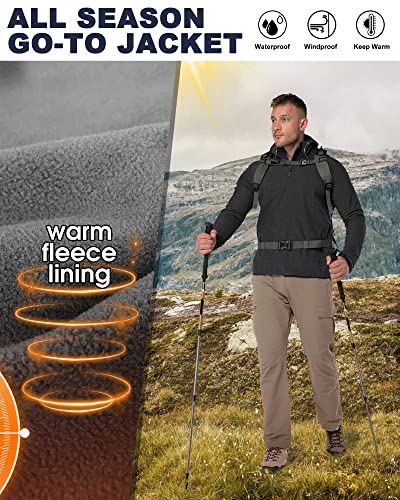 image for 33,000ft Men's Hooded Softshell Jacket Waterproof Lightweight Insulate