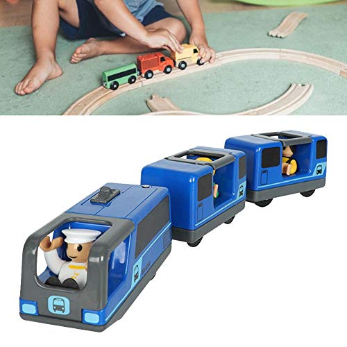 chinejaper Kinder Zug Elektrische Eisenbahn, Bateriebetriebene Lokomotive Magnetisch, Kombinierbar Mit Holzeisenbahn… – Bild 7