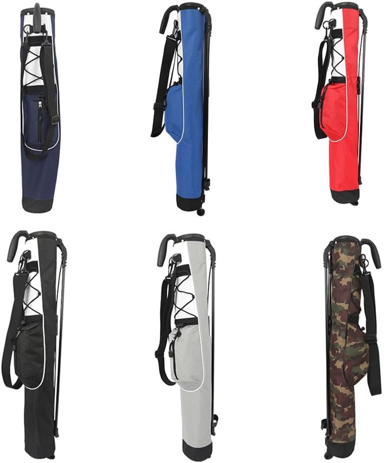 Golf Stand Bag, Waterproof Golf Carry Bag, 2 Way Divider with Telescopic Frame, Adjustable Shoulder Straps, Lightweight Organised Storage Pockets