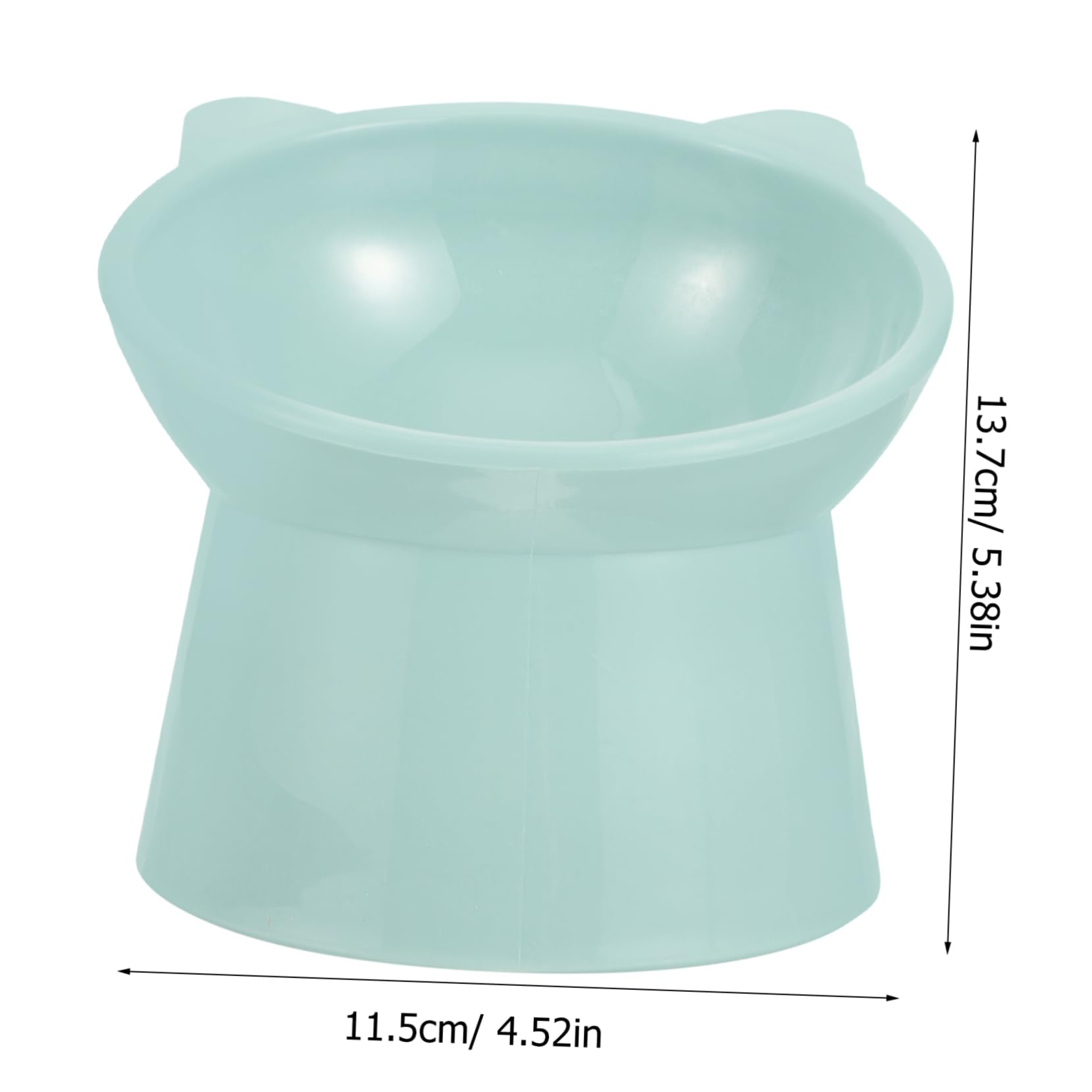 ifundom 1Pc Slant Pet Feeding Bowl for Cats and Dogs Neck Protection Design Durable Light Green Pet Supply with Smooth Surface and Low Center of Gravity for Stability