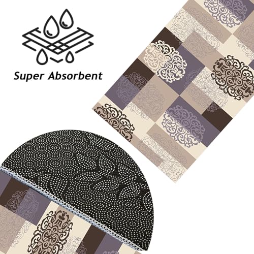 Alfombra lavable antideslizante 40x330 de tacto suave vintage para una cocina limpia y segura 5