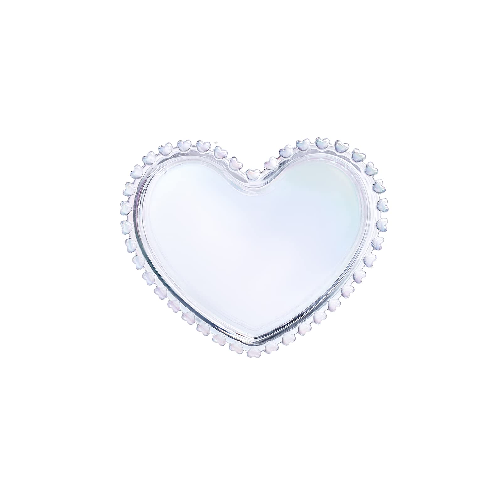 KARACA Rory Glass Heart Cake Plate 18CM