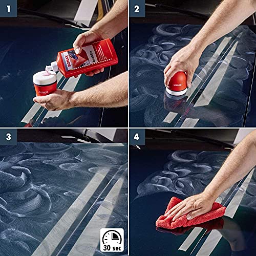detailmate SONAX Handpolier Set - SONAX Autopolitur für Bunt- und Metalliclacke 250ml +...
