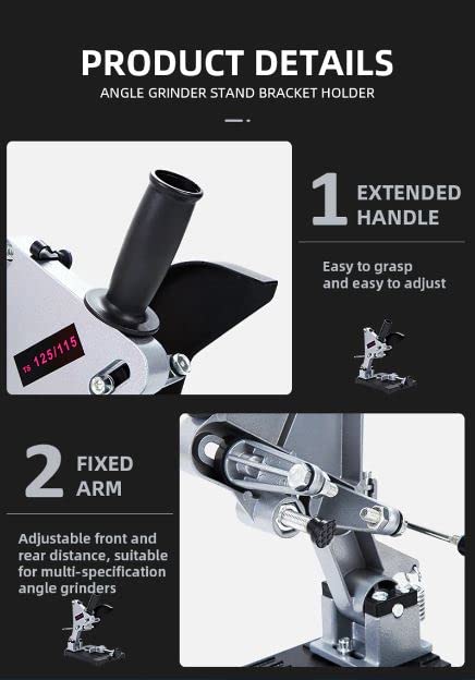 Image of Angle Grinder Stand Base Compatible For 100-125 Cutter Angle Grinder Power Tool Accessory (Material : Cast Iron Base, Type : Angle Grinder Stand, Compatible : 100mm /125mm)