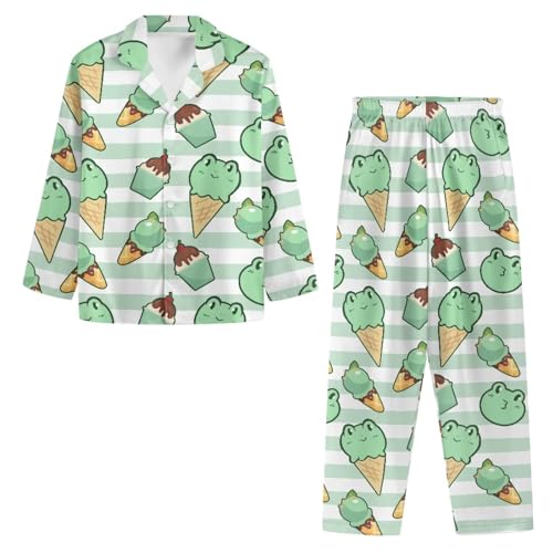 Modysero Unisex Comfy Soft Collar Neck 2 Piece Pajama Sets Witch Pocket Long Sleeve Mans Womens Sleepwear Set for Womens Mans