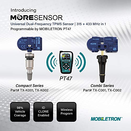 MOBILETRON TPMS Tire Pressure Monitoring System Servicing Tool/Programmer with Built-in OBDII Module | PT47