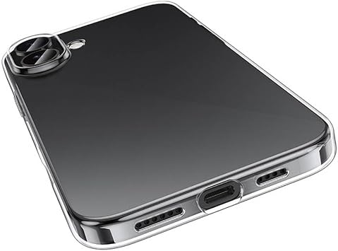 Case compatible with Coverzone iPhone 16 Super Flexible Structure Silicone Protecting from Dust and Dirt Super Transparent Cover compatible with iPhone 16