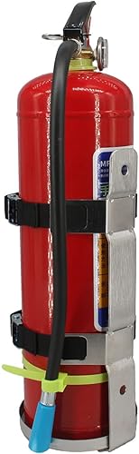 Miniatura 2 de Soporte de metal para extintor de incendios, resistente, acero inoxidable 304, compatible con extintores de incendios de 5 libras