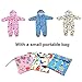 JiAmy Kids Rain Suit Toddler Hooded Rainsuit Poncho Full Body One Piece Coveralls Raincoat for Girls and Boys 1-7 Years, Pink