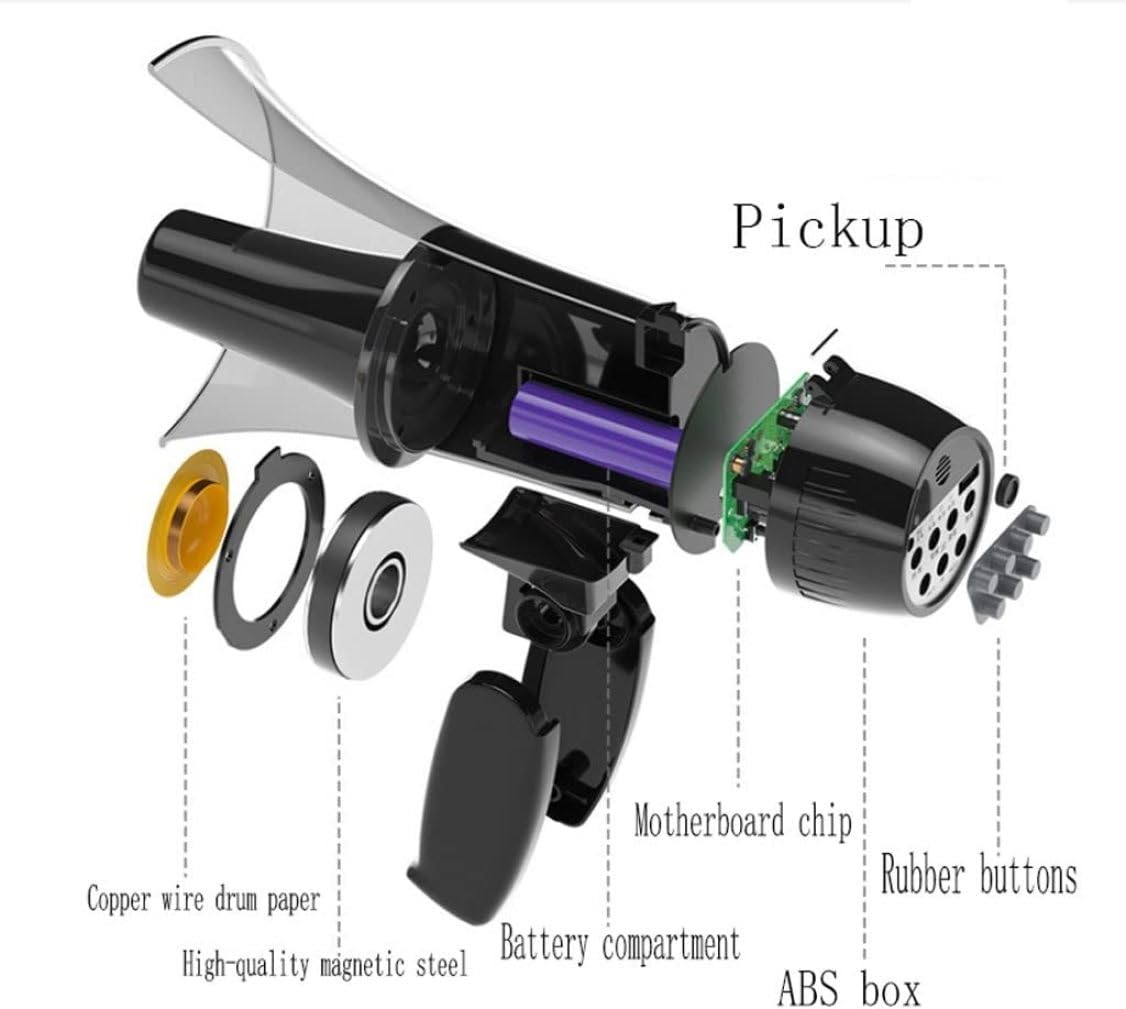 Portable Megaphone with Siren, USB & Volume Control for Outdoor, Cheerleading, Coaches & Safety Drills