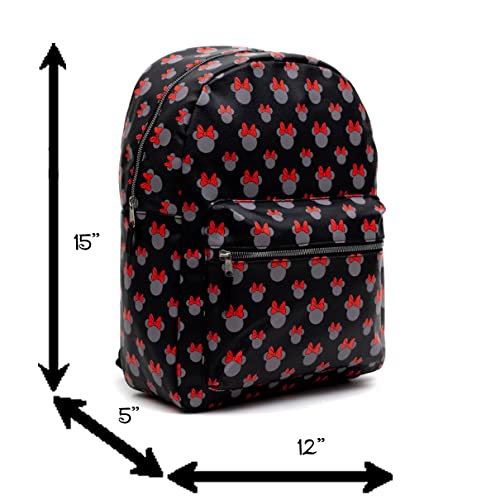 Minnie Mouse Backpack Personalized Deluxe Faux Leather School or Travel Daypack with Custom Name3