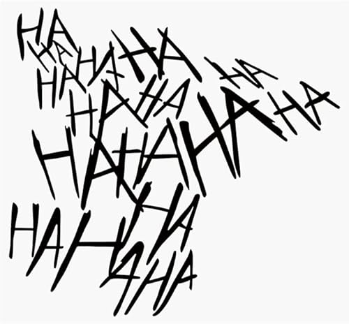 Miniatura 2 de Adhesivo de estilo de coche para película clásica Hahahaha Laughing Decal motocicleta casco cinta corporal (7.874 in x 7.087 in, negro)